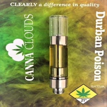 Canna Clouds: 5/10 Distillate, Durban Poison 1g
